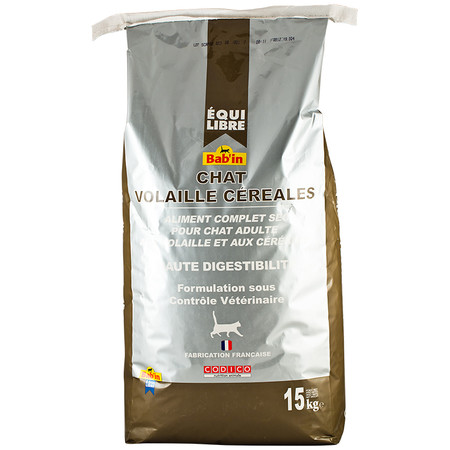 Сухой корм Babin Equilibre Chat Poulet Cereales для взрослых кошек всех пород на основе курицы и зерна