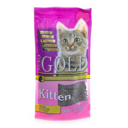 Nero gold kitten chicken для котят с чувствительным пищеварением 800 гр.