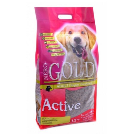 Nero gold adult active для активных собак с курицей и рисом 12 кг