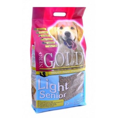 Nero gold senior/light для пожилых собак: индейка и рис 12 кг