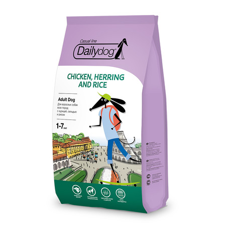 27353c000 Dailydog Adult All Breed сухой корм для взрослых собак всех пород с курицей