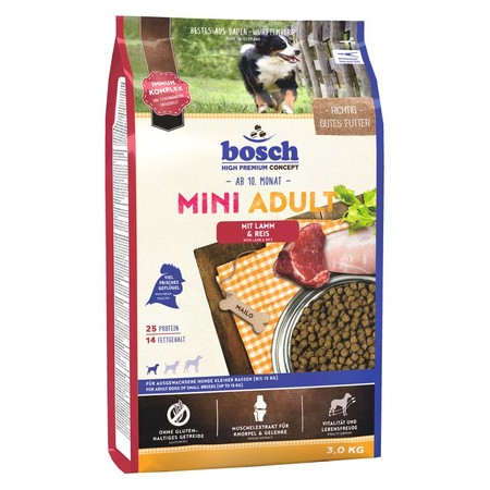 Сухой корм Bosch Mini Adult Lamb & Rice для взрослых собак маленьких пород с ягненком и рисом - 3 кг