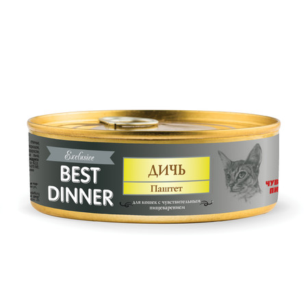 27412c000 Best Dinner Exclusive консервы для кошек при проблемах пищеварения паштет с дичью - 0