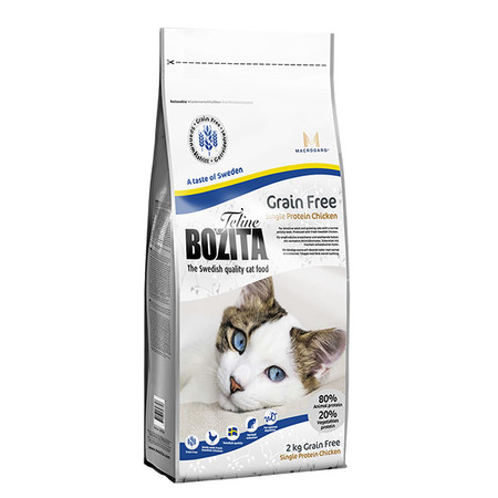 27495c000 Bozita Funktion Grain Free Single Protein сухой беззерновой корм для взрослых кошек с курицей - 2 кг