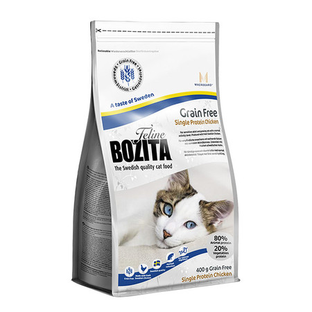 27496c000 Bozita Funktion Grain Free Single Protein сухой беззерновой корм для взрослых кошек с курицей - 400 г