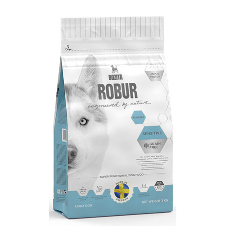27519c000 Bozita Robur Sensitive GF сухой беззерновой корм для собак с чувствительным пищеварением с олениной - 3 кг