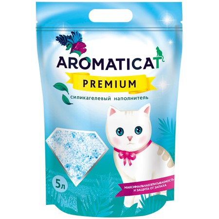 AromatiCat Premium силикагелевый гигиенический наполнитель для кошек - 5 л