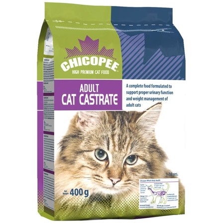 27663c000 Chicopee Adult Cat Castrate сухой корм с птицей для кастрированных котов и стерилизованных кошек - 400 г