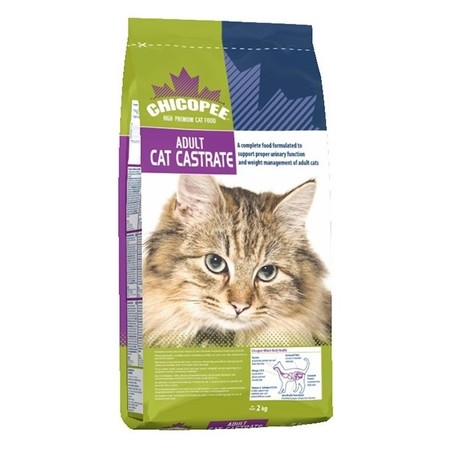 27664c000 Chicopee Adult Cat Castrate сухой корм для кастрированных котов и стерилизованных кошек с курицей - 2 кг