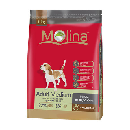 Сухой корм Molina «Adult Medium» - 15 кг