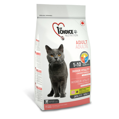 27842c000 1st Choice Vitality Indoor для домашних кошек с цыпленком - 2.72 кг
