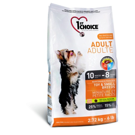 27877c000 1st Choice Adult для взрослых собак миниатюрных и мелких пород с курицей - 2.72 кг