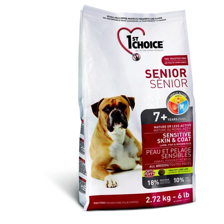 1st Choice Senior для пожилых собак с чувствительной кожей и для шерсти с ягненком