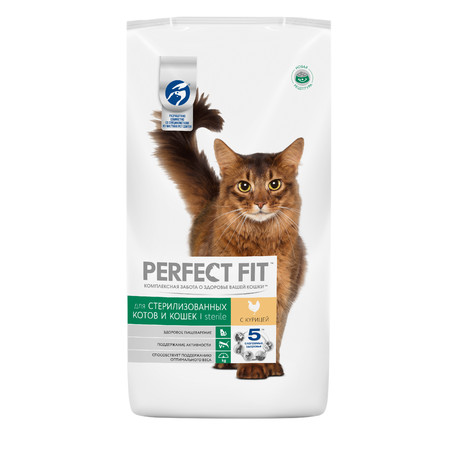 27953c000 Perfect Fit Sterile сухой корм с курицей для взрослых кастрированных котов и стерилизованных кошек до 8 лет