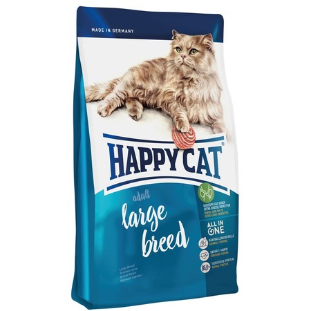 28006c000 Сухой корм Happy Cat Fit&Well Large Breed для кошек крупных пород с домашней птицей и ягненком - 1