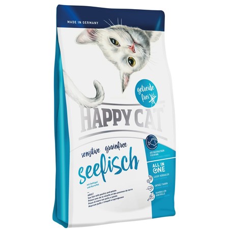 28011c000 Сухой корм Happy Cat La Cuisine для кошек с морской рыбой - 1