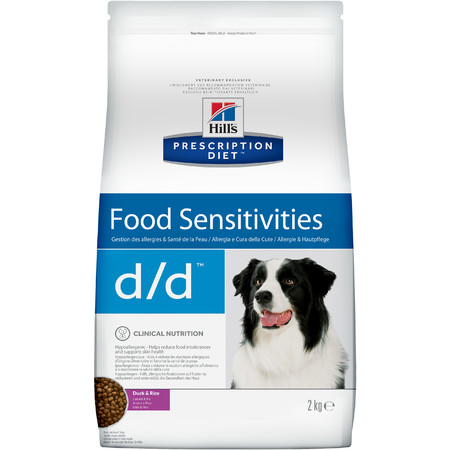 Hill's Prescription Diet d/d Food Sensitivities сухой диетический корм для собак для поддержания здоровья кожи и при пищевой аллергии с уткой и рисом - 2 кг