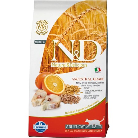 28126c000 Farmina N&D Low Grain Cat Codfish & Orange Adult - 1