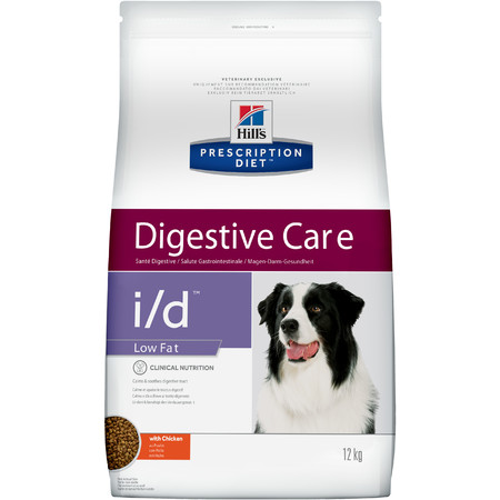 28196c000 Hill's Prescription Diet i/d Low Fat Digestive Care сухой диетичекий корм для собак для поддержания здоровья ЖКТ и поджелудочной железы с курицей