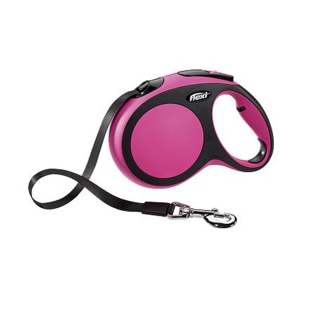 Рулетка Flexi New Comfort L (до 50 кг) лента 8 м черный/розовый