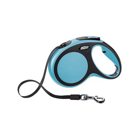 28251c000 Рулетка Flexi New Comfort M (до 25 кг) лента 5 м черный/синий