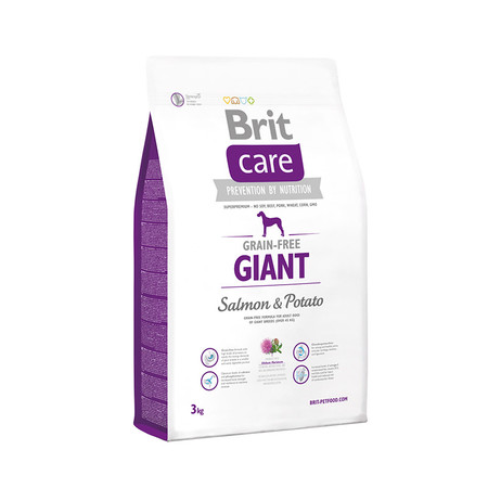 28271c000 Сухой корм Brit Care Grain-free Giant Breed Salmon & Potato для взрослых собак гигантских пород с лососем и картофелем - 3 кг