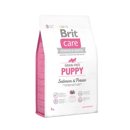 28273c000 Сухой беззерновой корм Brit Care Grain-free Puppy Salmon & Potato для щенков всех пород с лососем и картофелем - 3 кг