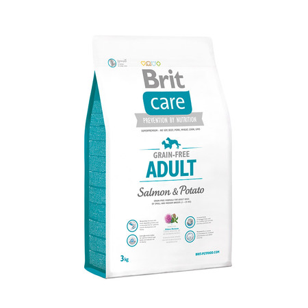 Сухой беззерновой корм Brit Care Grain-free Adult Salmon & Potato для взрослых собак всех пород с лососем и картофелем - 3 кг