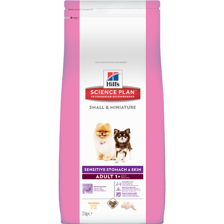 28346c000 Hill's Science Plan Sensitive Skin & Stomach - Small & Miniature сухой корм для собак мелких пород для здоровья ЖКТ