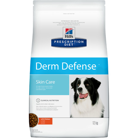 28351c000 Hill's Prescription Diet Derm Defense Skin Care сухой диетический корм для собак для поддержания здоровья кожи и при аллергии с курицей