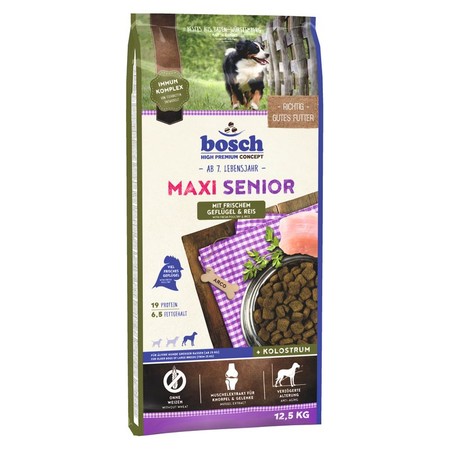 Сухой корм Bosch Maxi Senior для пожилых собак крупных пород с птицей и рисом