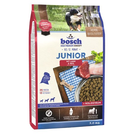 28373c000 Сухой корм Bosch Junior Lamb & Rice для щенков всех пород с чувствительным пищеварением с ягнёнком и рисом - 3 кг