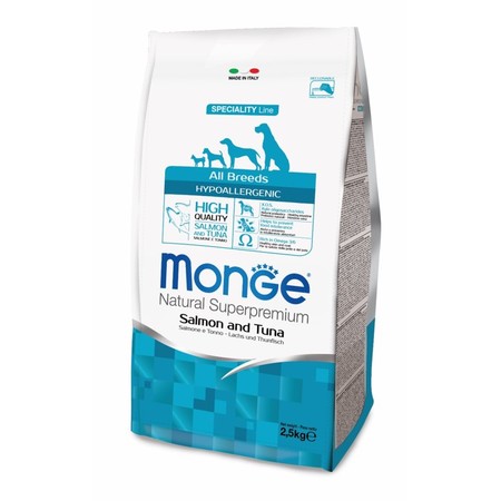 Сухой корм Monge Dog Speciality Hypoallergenic для собак гипоаллергенный лосось с тунцом - 2