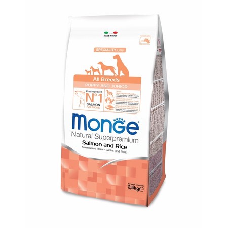 Сухой корм Monge Dog Speciality Puppy&Junior для щенков всех пород лосось с рисом - 2