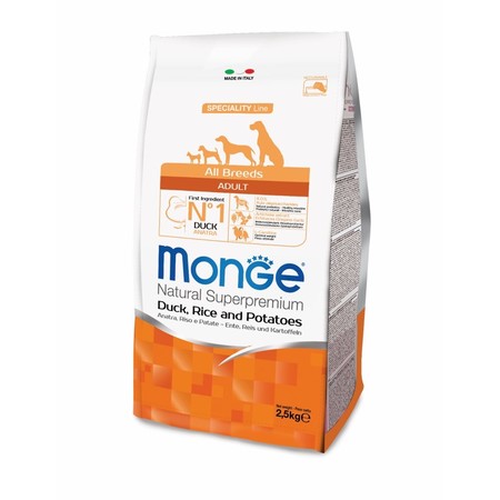 Сухой корм Monge Dog Speciality для собак всех пород утка с рисом и картофелем - 2