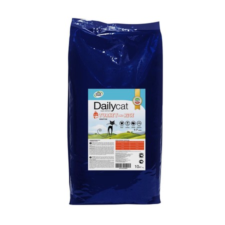 28474c000 Сухой корм Dailycat Adult Turkey & Rice для взрослых кошек с индейкой и рисом
