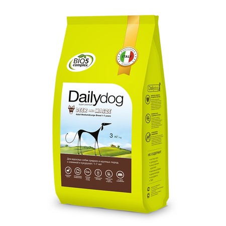 28547c000 Сухой корм Dailydog Adult Medium and Large Fish Potatoes для взрослых собак средних и крупных пород с рыбой и картофелем - 3 кг