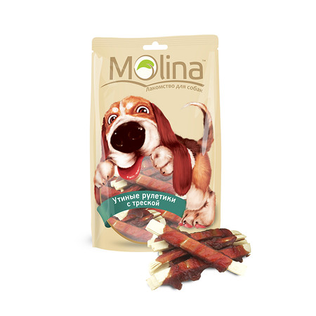 Molina для собак Утиные рулетики с треской