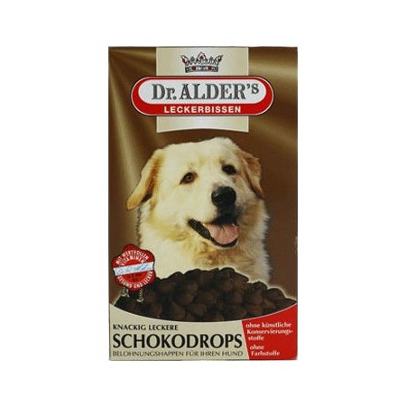Лакомство Dr. Alder's Шокодропс для собак для повышения жизненной активности питомца с шоколадом 250 гр
