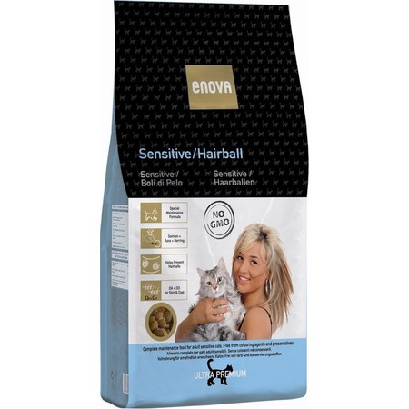 Enova Sensitive Hairball для выведения шерсти из желудка кошек - 400 гр