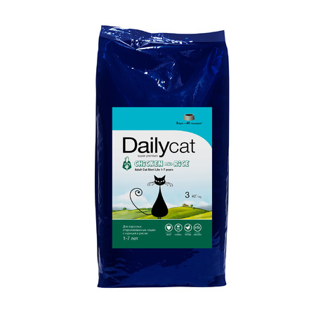 28781c000 Dailycat Adult Steri Lite Chicken & Rice для взрослых кастрированных и стерилизованных кошек с курицей и рисом - 3 кг