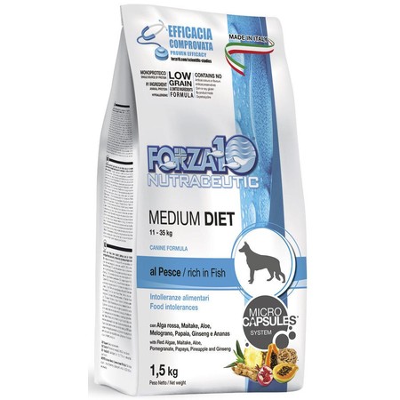Forza10 Diet для взрослых собак средних пород из океанической рыбы с микрокапсулами - 1