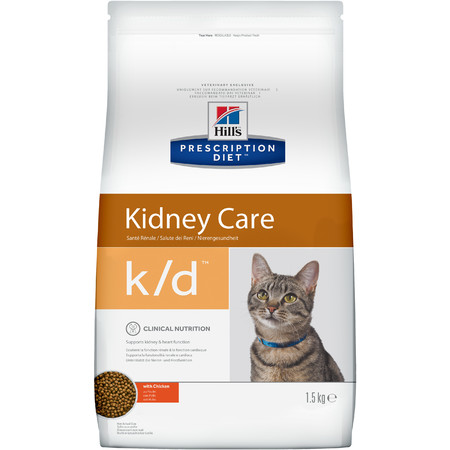 29627c000 Hill's Prescription Diet k/d Kidney Careсухой диетический корм для кошек для поддержания здоровья почек с курицей - 1