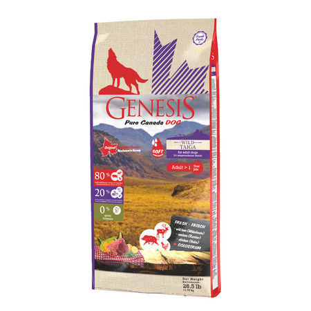 29640c000 Genesis Pure Canada Wild Taiga Soft с повышенной влажностью для взрослых собак всех пород с мясом дикого кабана