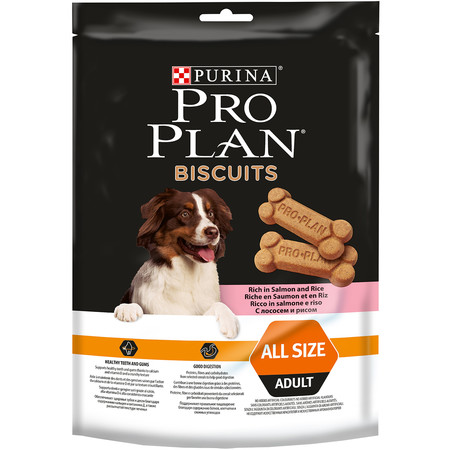 Лакомство Pro Plan Biscuits для собак с лососем и рисом - 400 г