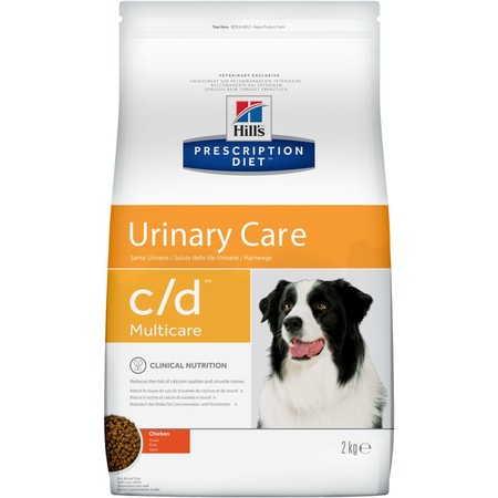 29681c000 Hill's Prescription Diet c/d Urinary Care сухой диетический корм для собак для поддержания здоровья мочевыводящих путей с курицей - 2 кг