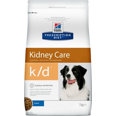 29686c000 Hill's Prescription Diet k/d Kidney Care сухой диетический корм для собак диета для поддержания здоровья почек - 2 кг