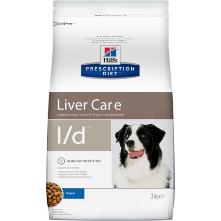 29687c000 Hill's Prescription Diet l/d Liver Care сухой диетический корм для собак для поддержания здоровья печени - 2 кг