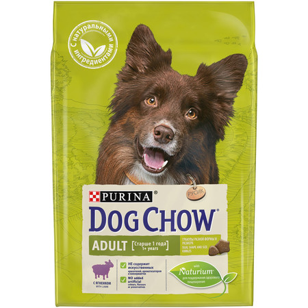 Сухой корм Purina Dog Chow для взрослых собак старше 1 года с ягненком - 2.5 кг