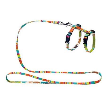 Hunter Smart шлейка для кошек и собак Stripes нейлон разноцветная